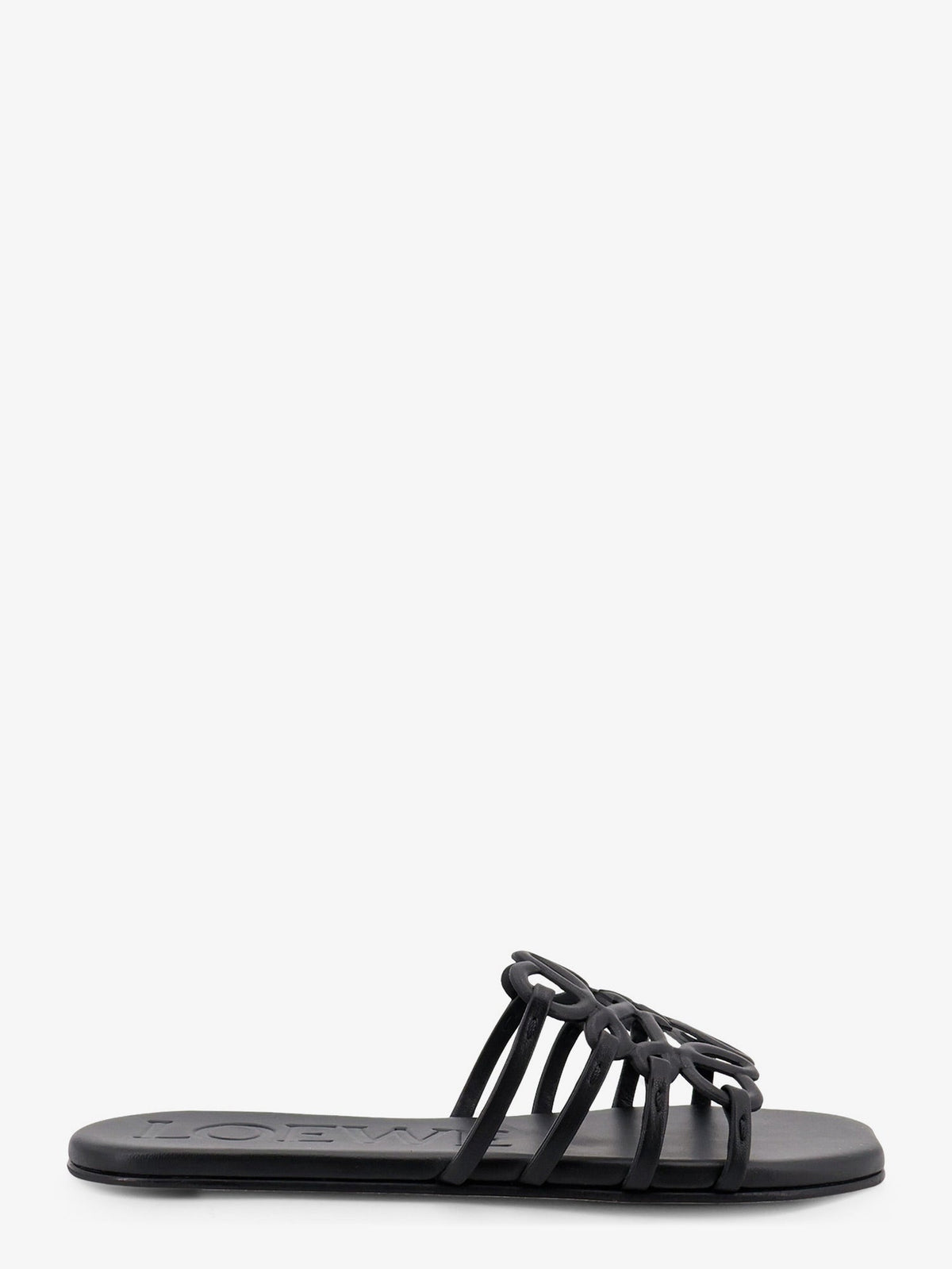 Loewe Paula's Ibiza-Aangram Petal leather sandals - Black