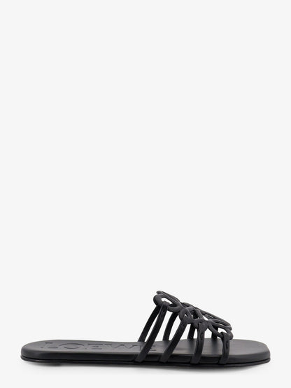 Loewe Paula's Ibiza-Aangram Petal leather sandals - Black