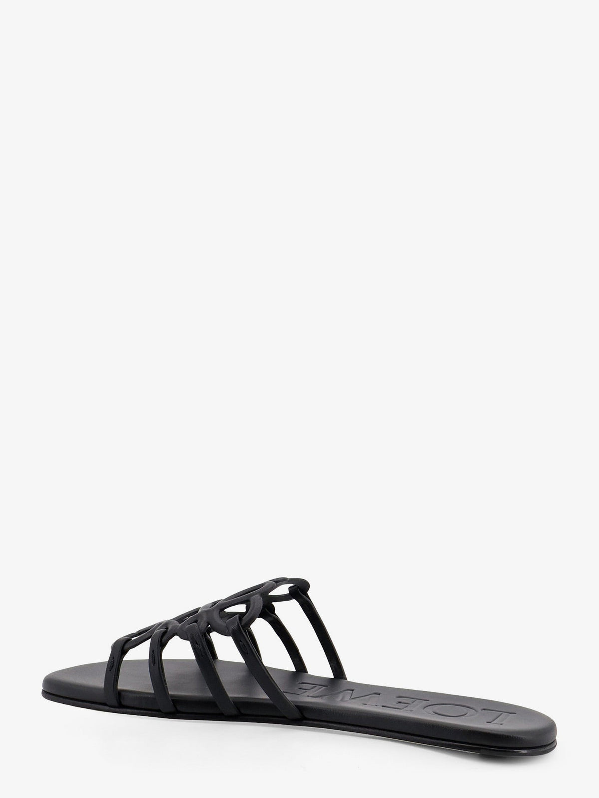 Loewe Paula's Ibiza-Aangram Petal leather sandals - Black