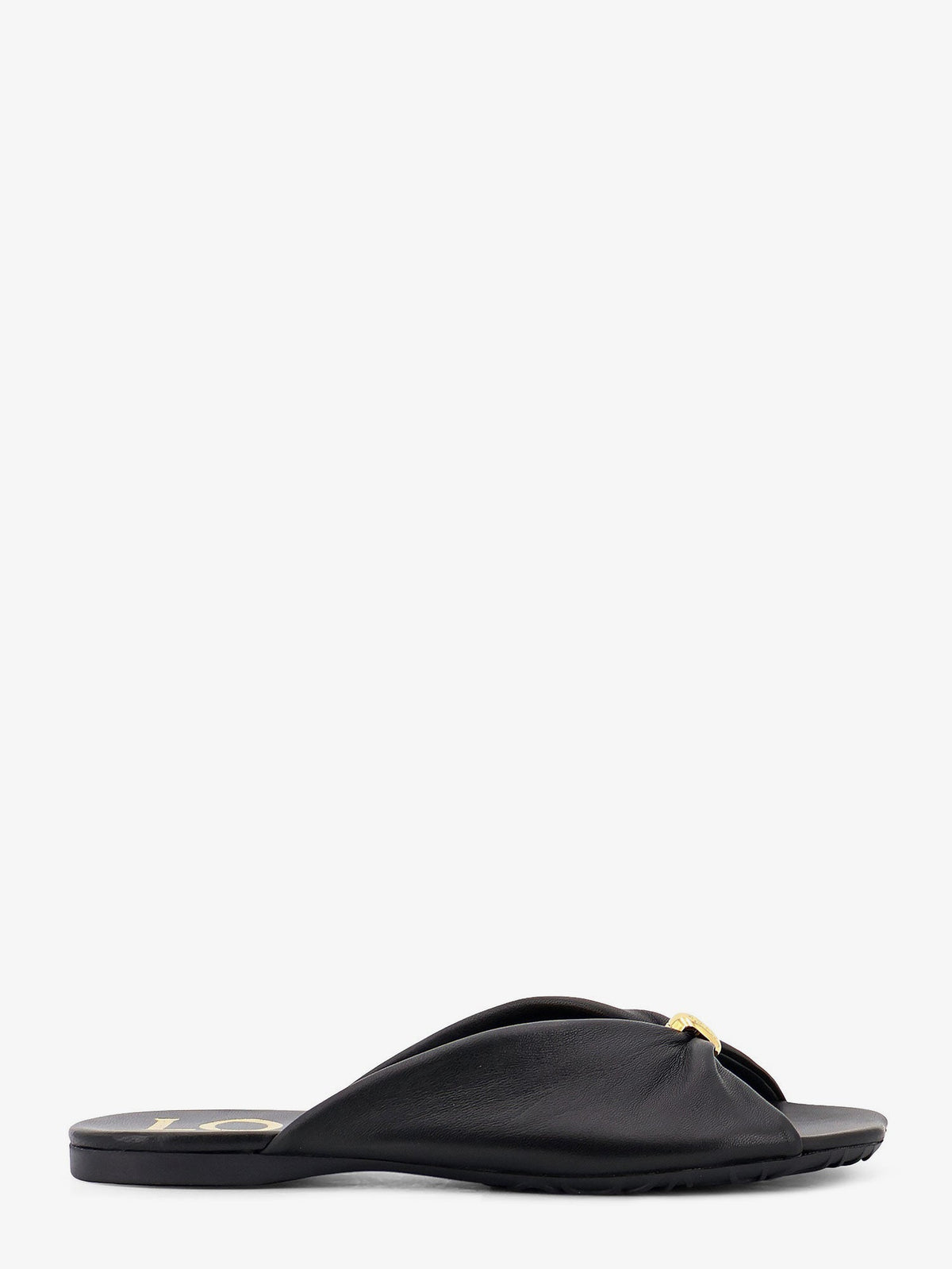 Loewe Paula's Ibiza -Pebble Soft Leather Sandals - Black