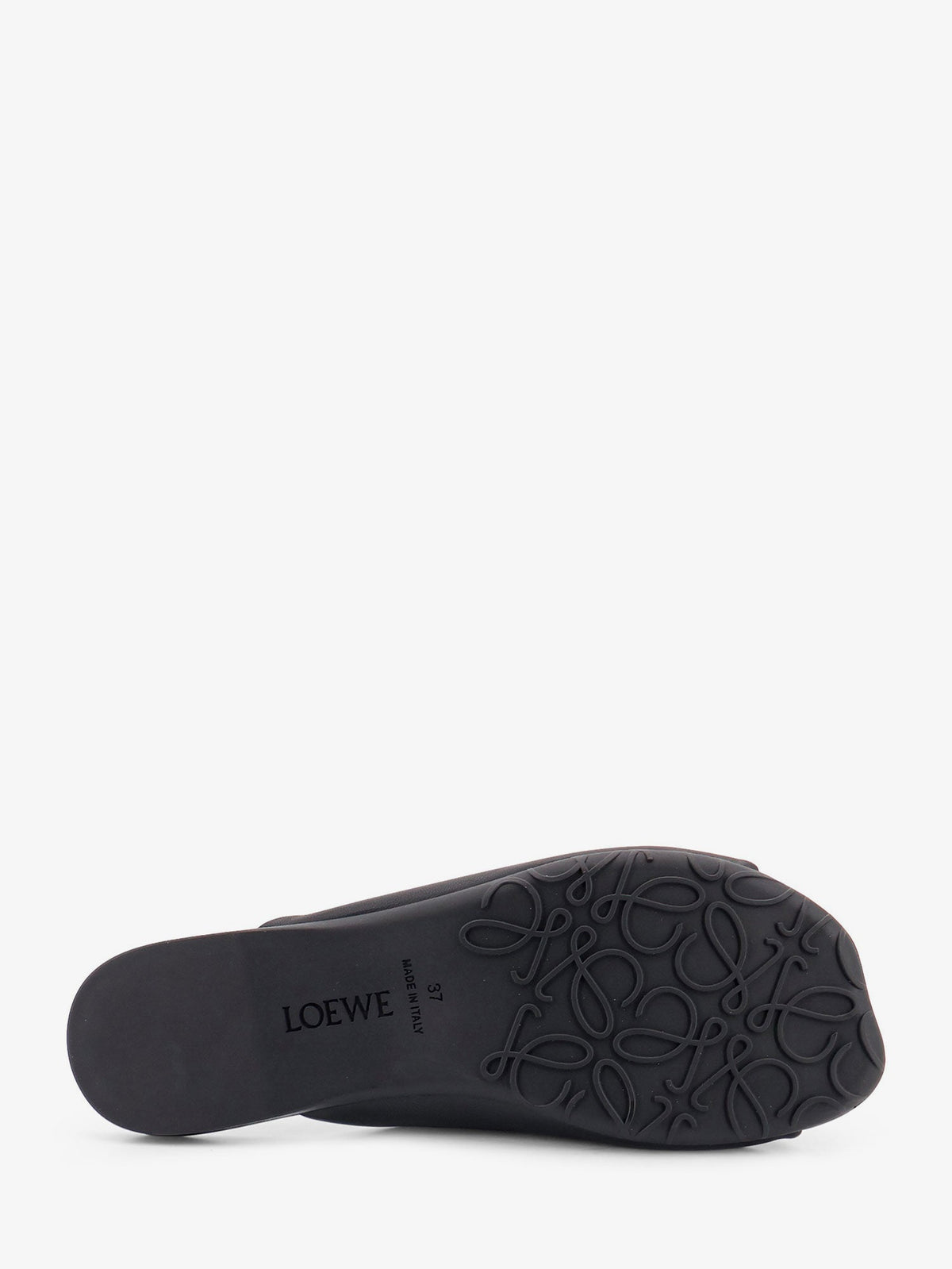 Loewe Paula's Ibiza -Pebble Soft Leather Sandals - Black