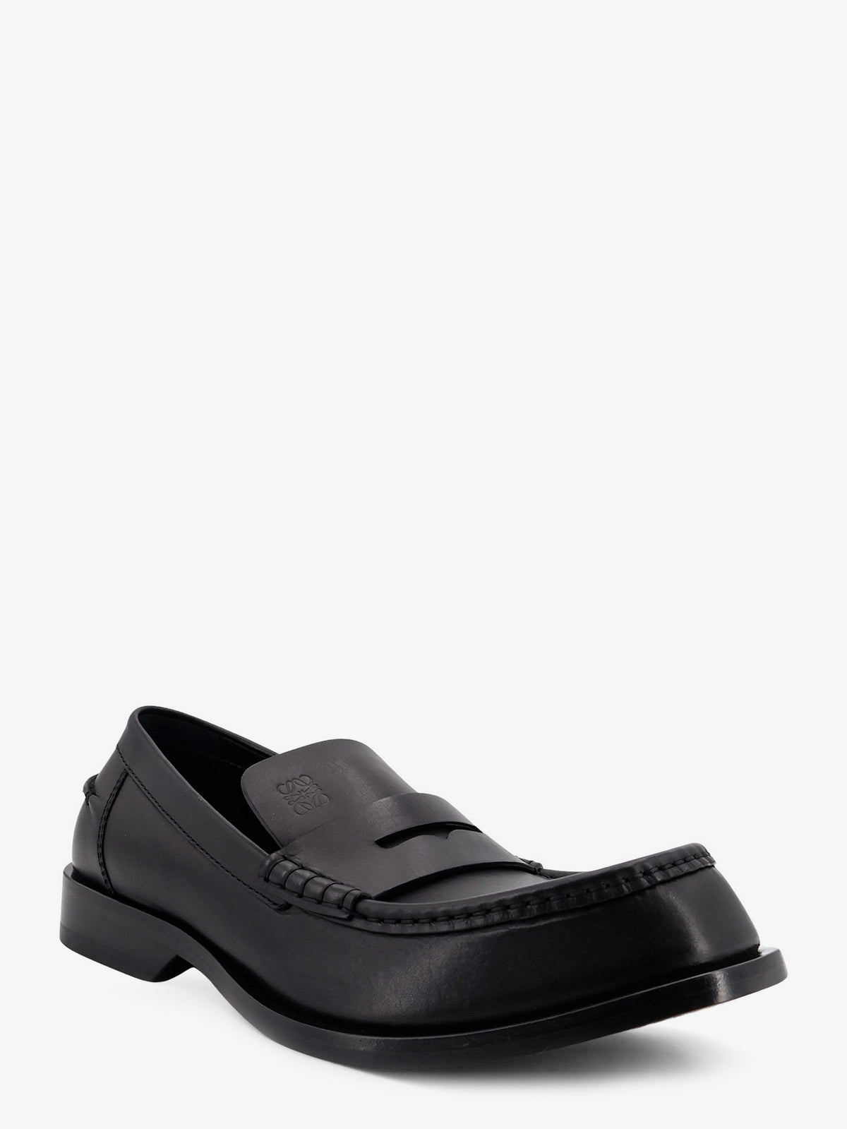 Loewe Bobine leather loafers with engraved Anagram logo - Black