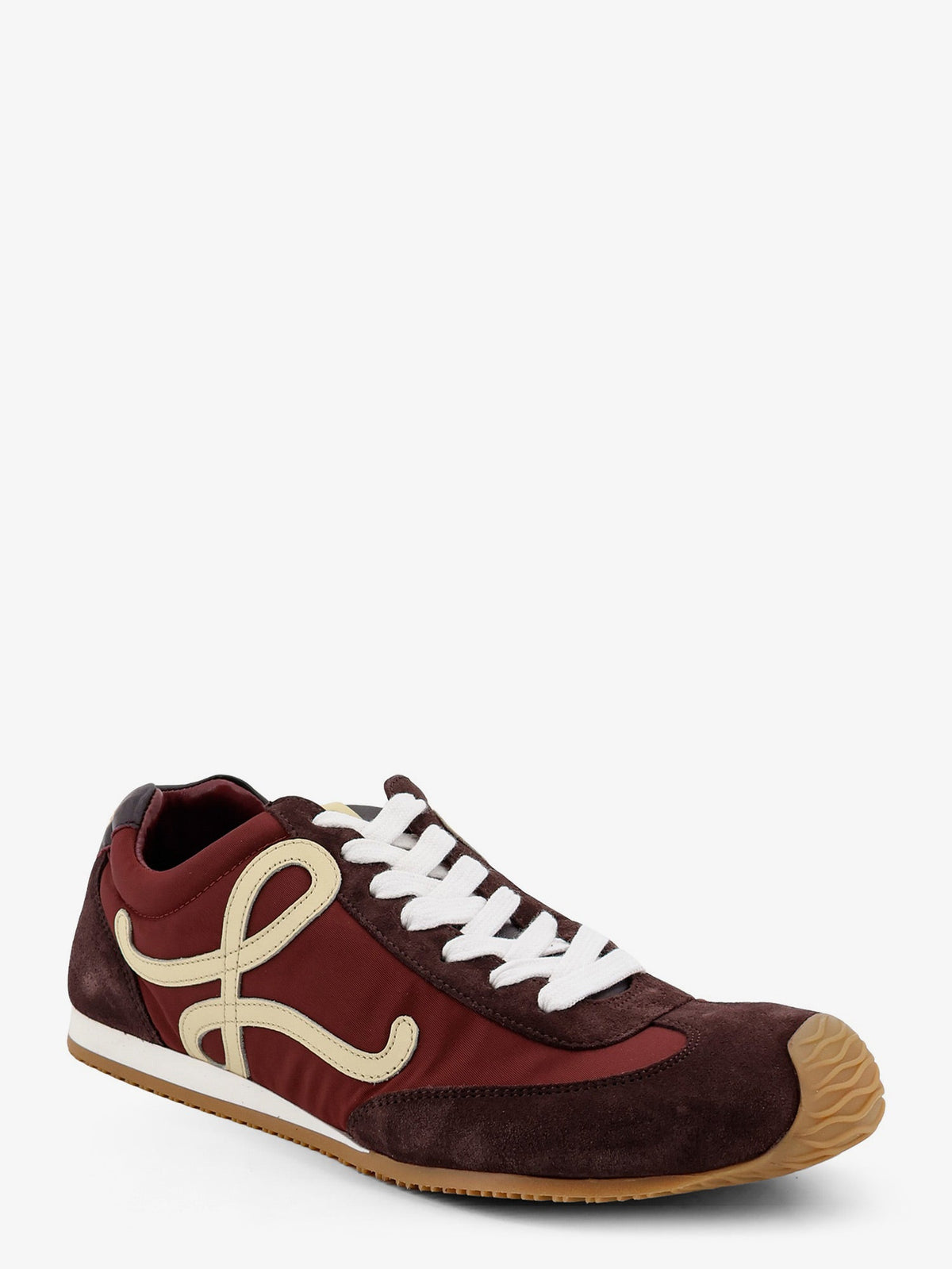 Loewe Ballet Runner 2.0 nylon and suede sneakers with side logo - Copper Redvanillaaubergine