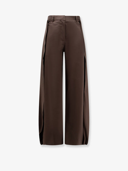 Loewe Cotton and silk blend trousers - Brown
