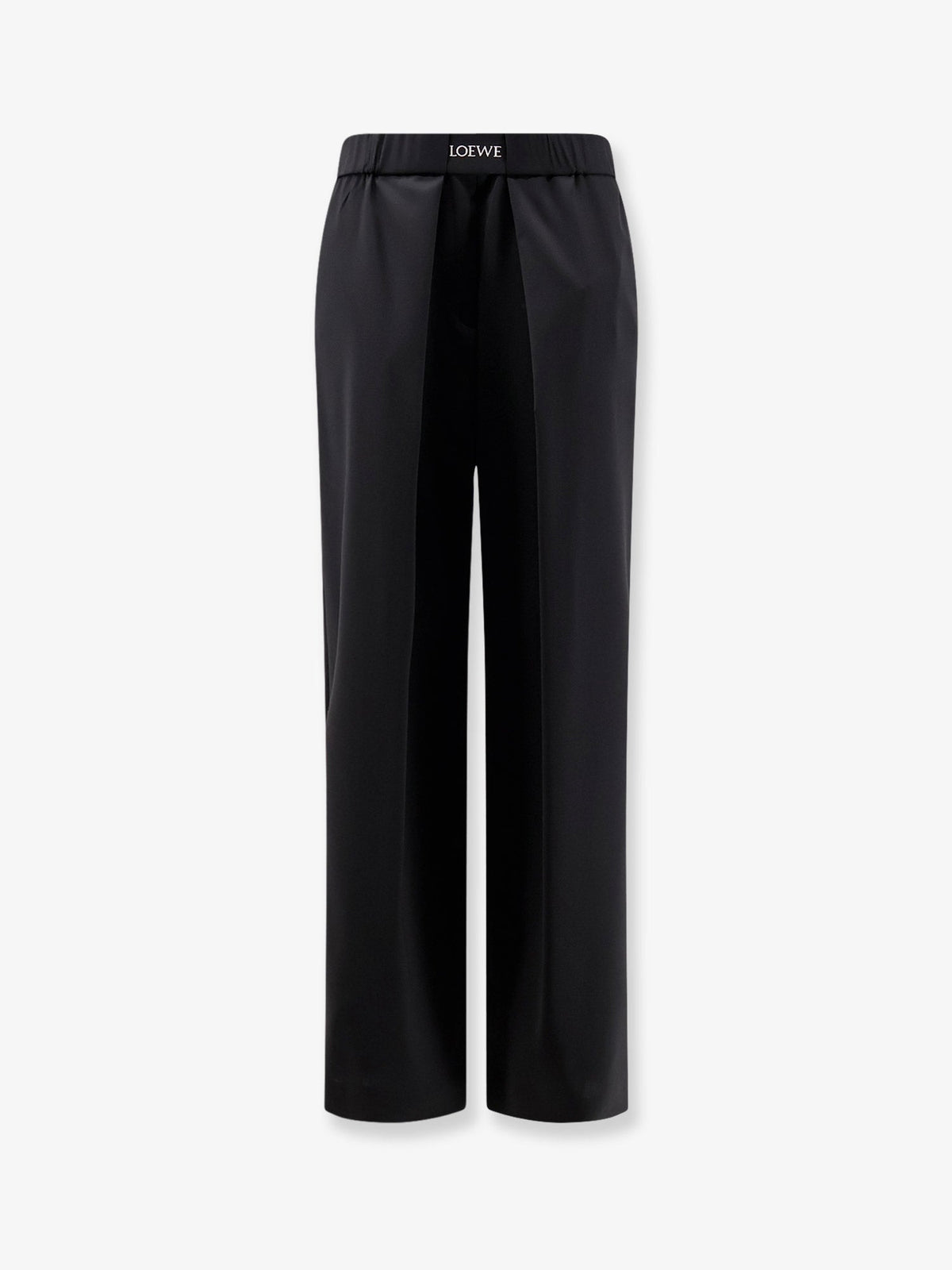 Loewe Wool trousers with Logo detail - Black