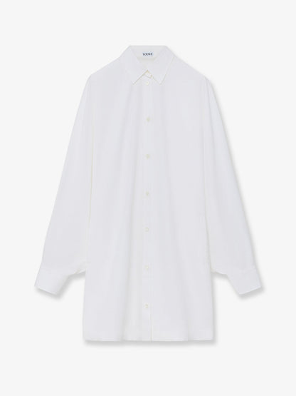 Loewe Cotton Shirt Dress - White