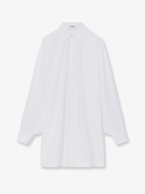 Loewe Cotton Shirt Dress - White