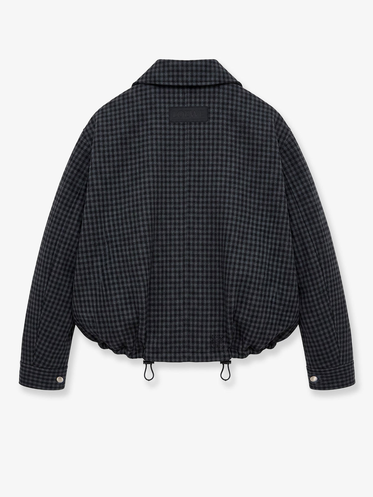 Loewe Lightweight wool jacket with a check pattern - Blublack
