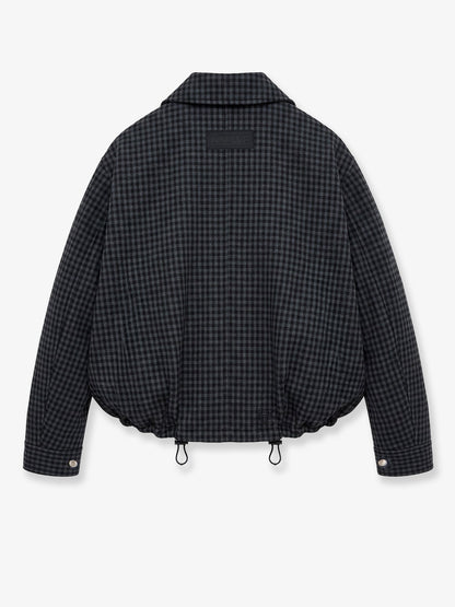 Loewe Lightweight wool jacket with a check pattern - Blublack