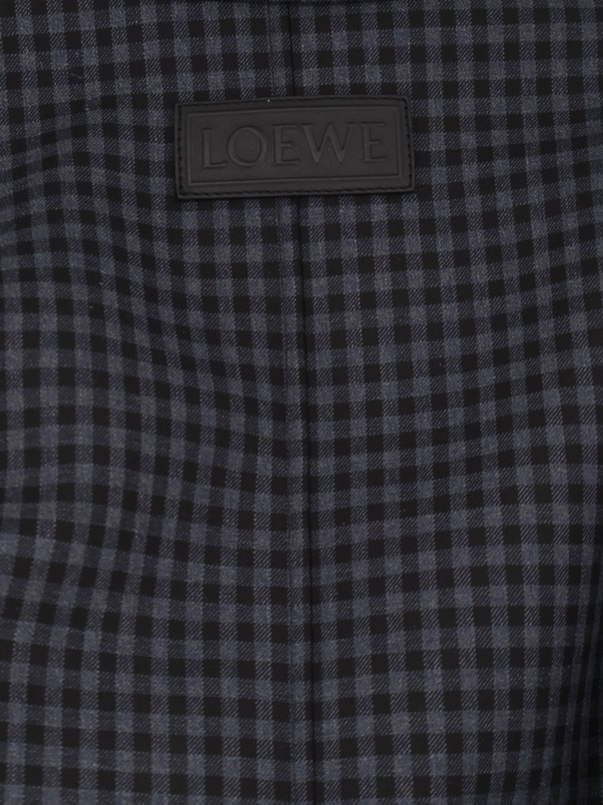Loewe Lightweight wool jacket with a check pattern - Blublack