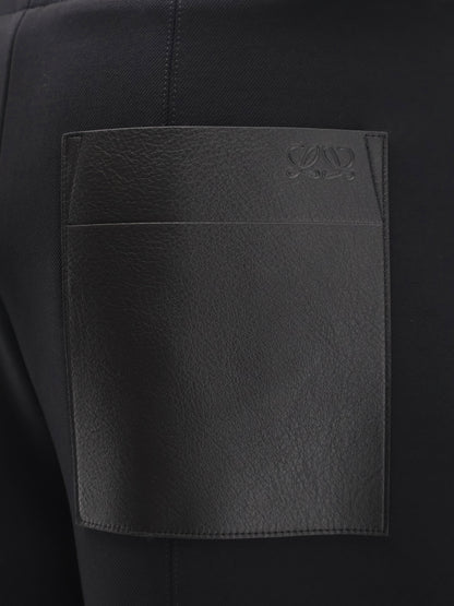 Loewe Stretch wool blend stirrup trousers - Black