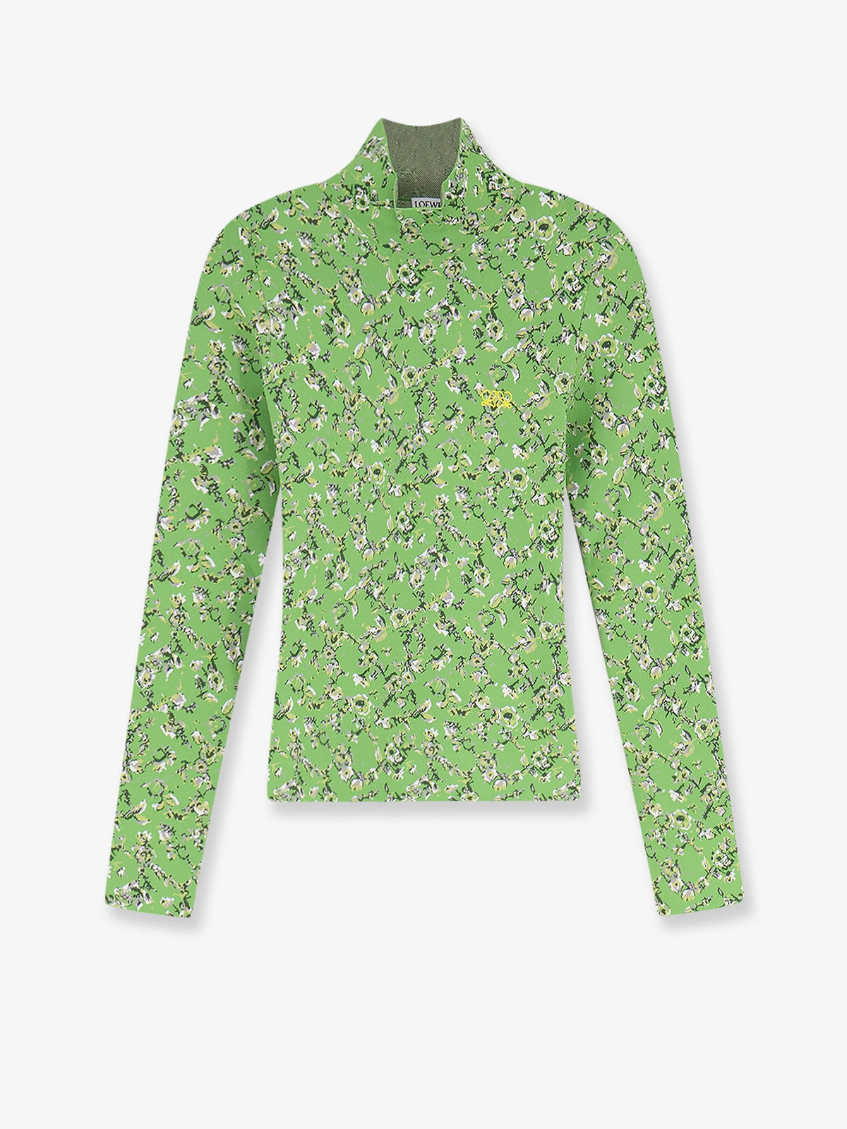 Loewe Viscose blend top with floral motif - Greenmulticolor
