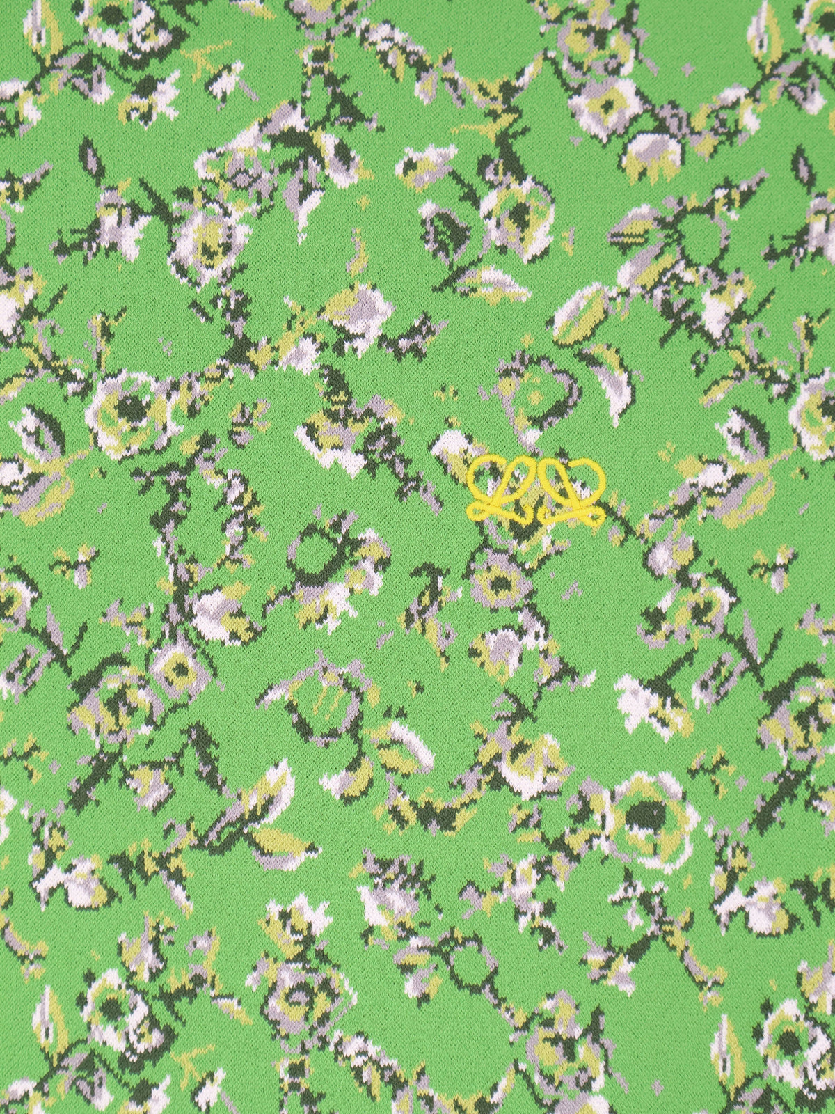 Loewe Viscose blend top with floral motif - Greenmulticolor