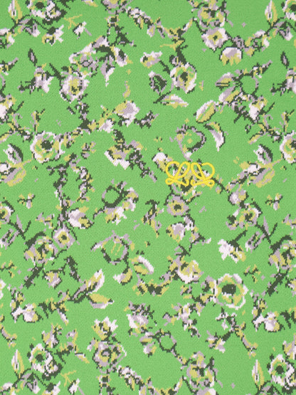 Loewe Viscose blend top with floral motif - Greenmulticolor