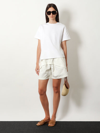 Loewe Asymmetric cotton blend t-shirt - White