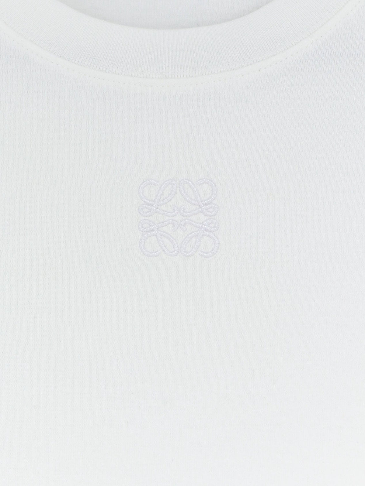 Loewe Asymmetric cotton blend t-shirt - White