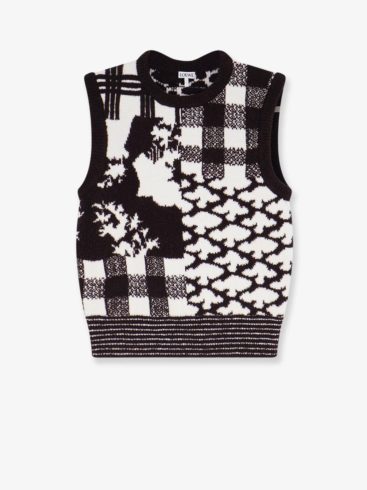 Loewe Sleeveless wool sweater - Ecrubrown