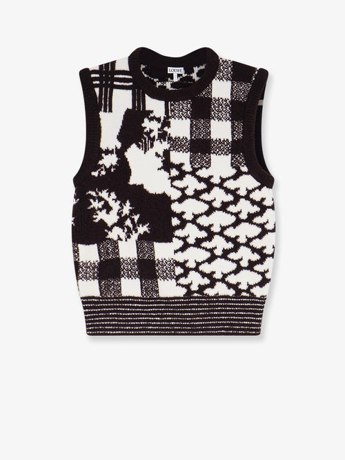 Loewe Sleeveless wool sweater - Ecrubrown