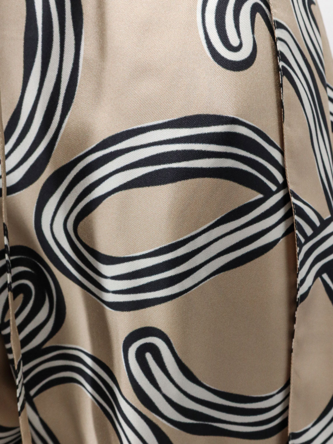Loewe Paula's Ibiza - Printed silk trousers - Beigeblack
