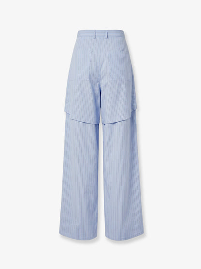 Loewe Paula's Ibiza -triped cotton pajamas trousers - Bluemulticolor
