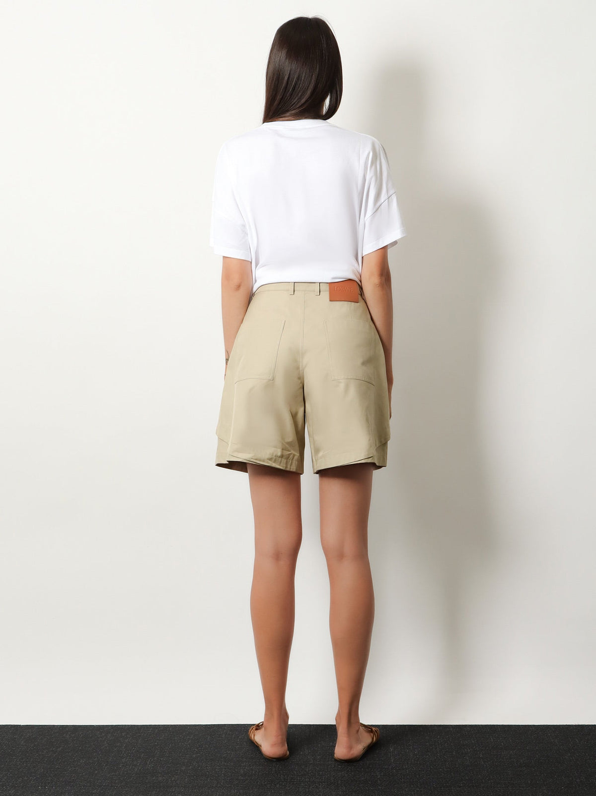 Loewe Paula's Ibiza - Relaxed Fit cotton shorts - Beige