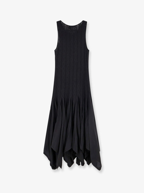 Loewe Paula's Ibiza embroidered cotton long dress - Black