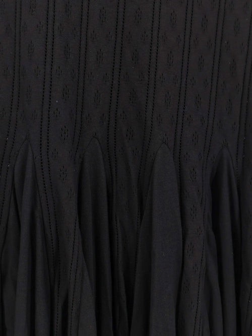 Loewe Paula's Ibiza embroidered cotton long dress - Black