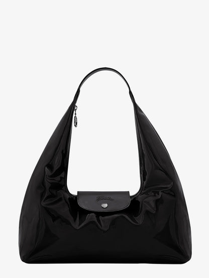 Longchamp Paris Le Pliage Xtra patent leather shoulder bag - Noir