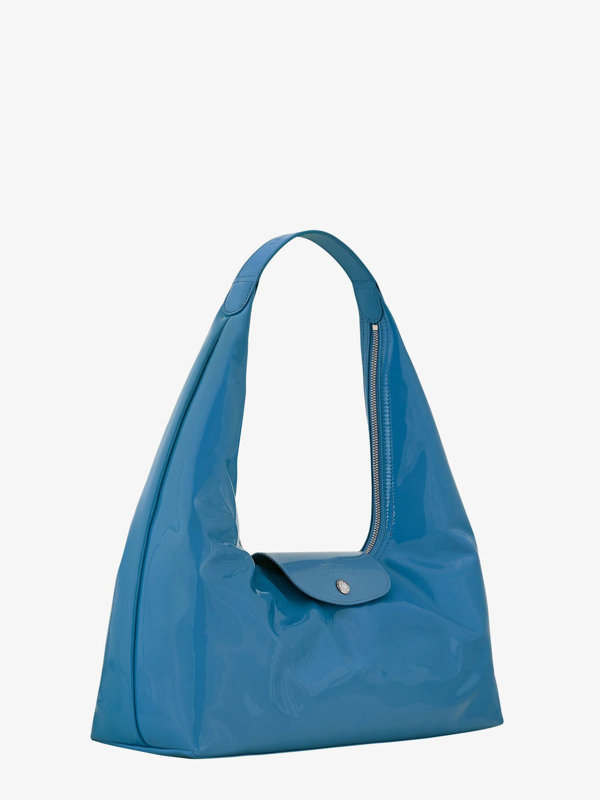 Longchamp Paris Le Pliage Xtra Patent leather shoulder bag - Azur