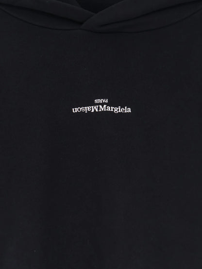MAISON MARGIELA - Cotton sweatshirt with front embroidered logo