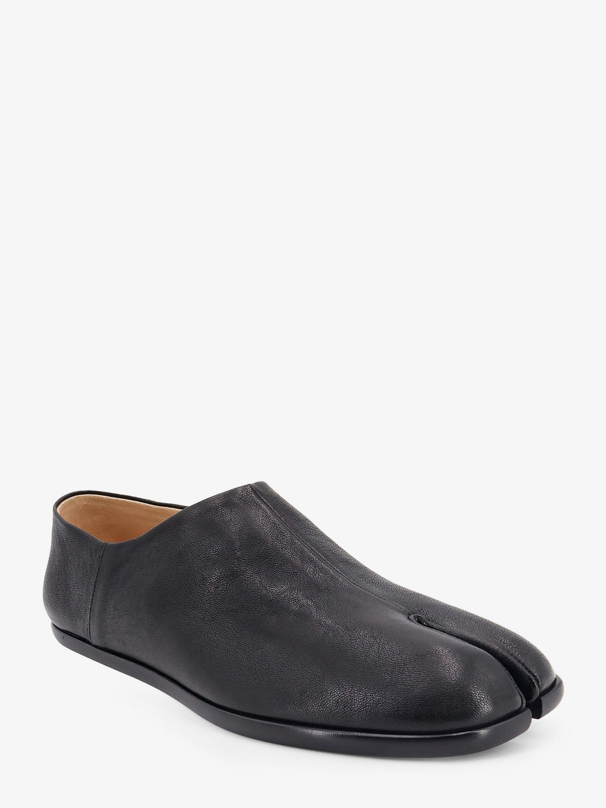 Maison Margiela Tabi Leather Slip-Ons - Black
