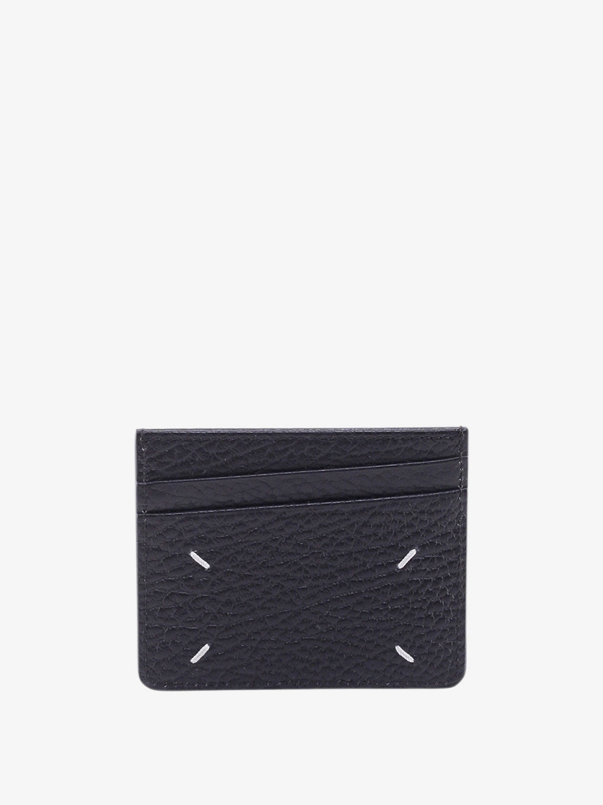 Maison Margiela Four Stitches hammered leather card holder - Black