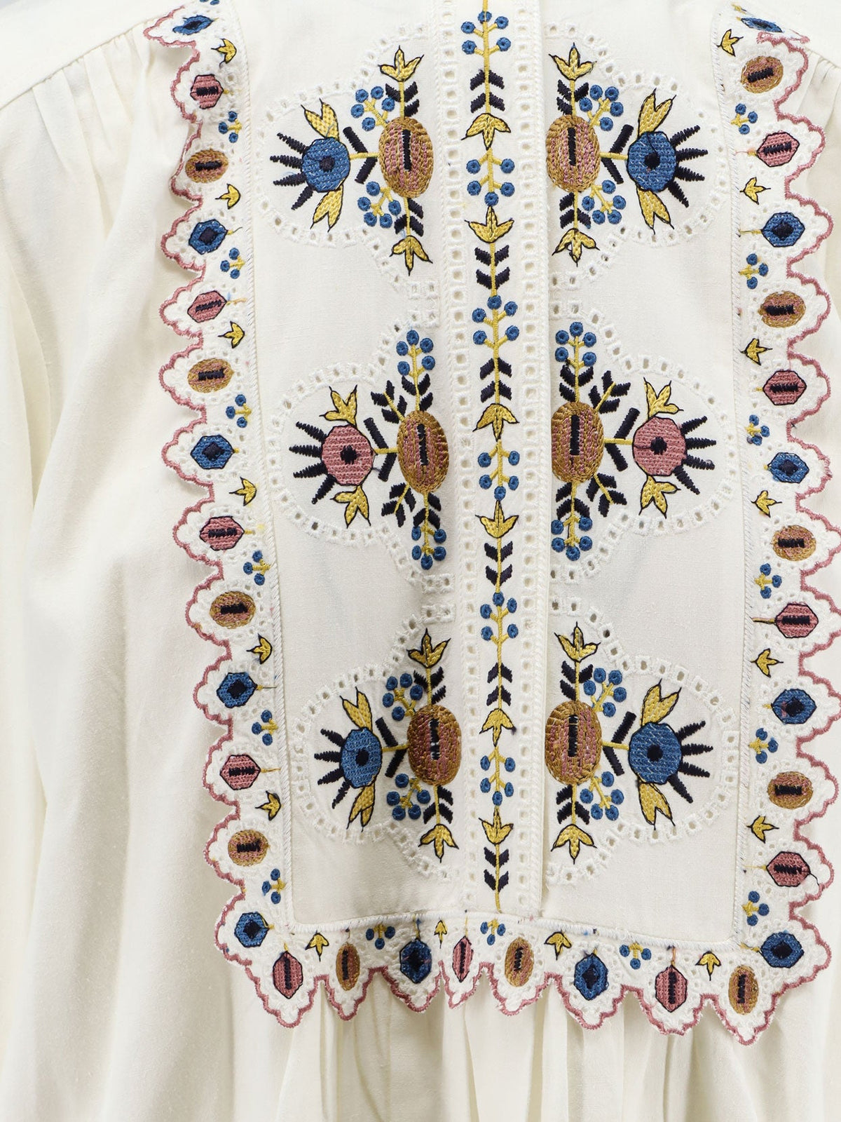 Marant Étoile Monique viscose blend shirt with embroidery - Ecru