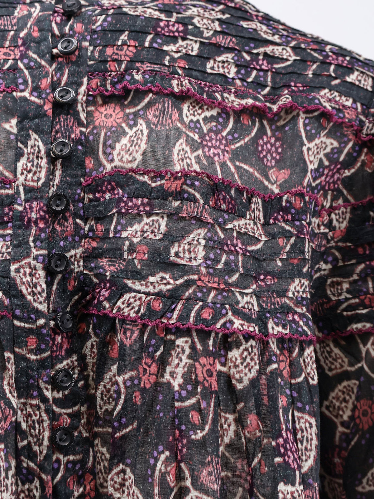 Marant Étoile Doane printed cotton shirt - Blackraspberry