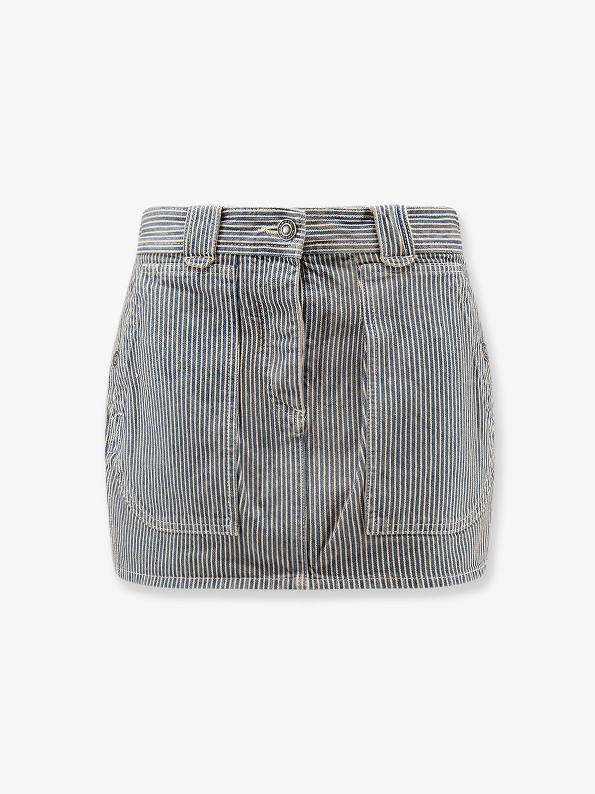 Marant Étoile Estera cotton skirt with striped pattern - Bluewhite