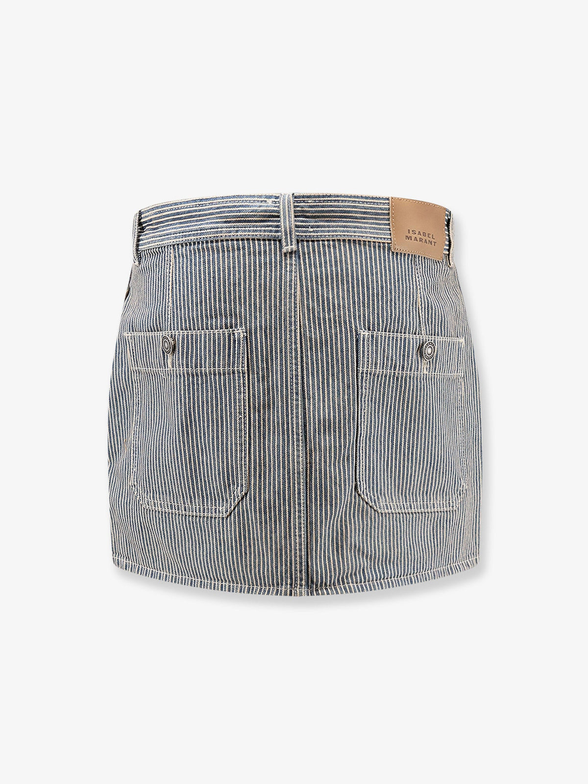 Marant Étoile Estera cotton skirt with striped pattern - Bluewhite