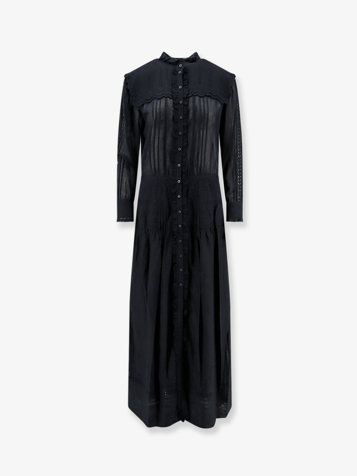 Marant Étoile Lonie cotton chemisier dress - Black