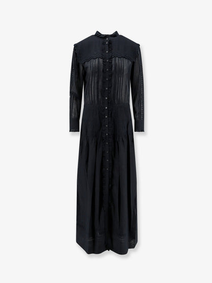 Marant Étoile Lonie cotton chemisier dress - Black