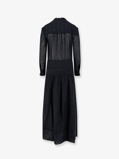 Marant Étoile Lonie cotton chemisier dress - Black