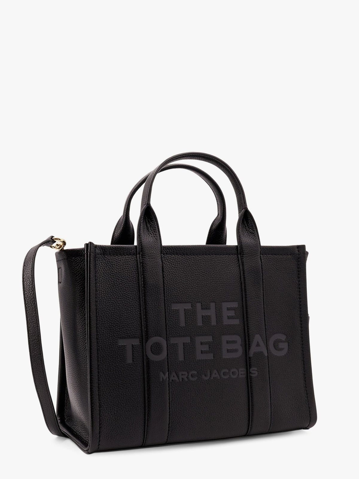 Marc Jacobs Leather shoulder bag with logo on the front - Black