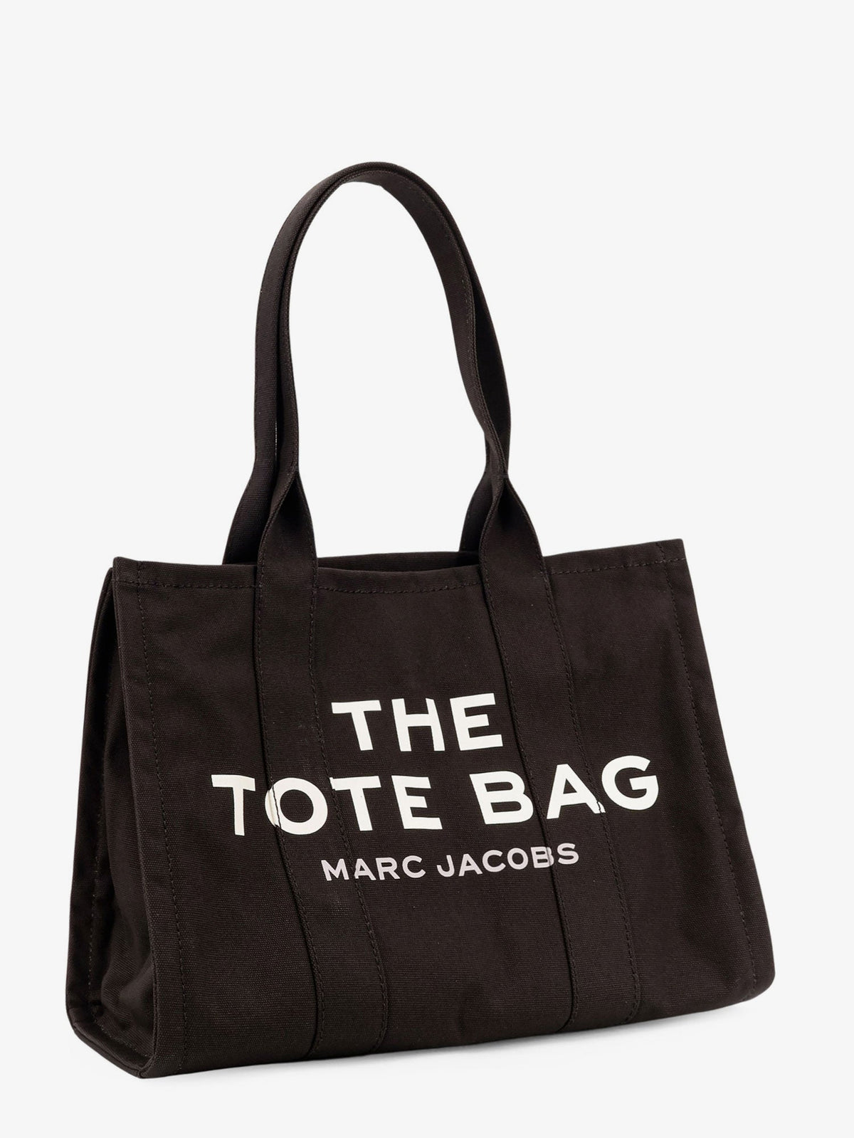 Marc Jacobs Canvas shopping bag with frontal logo - Black