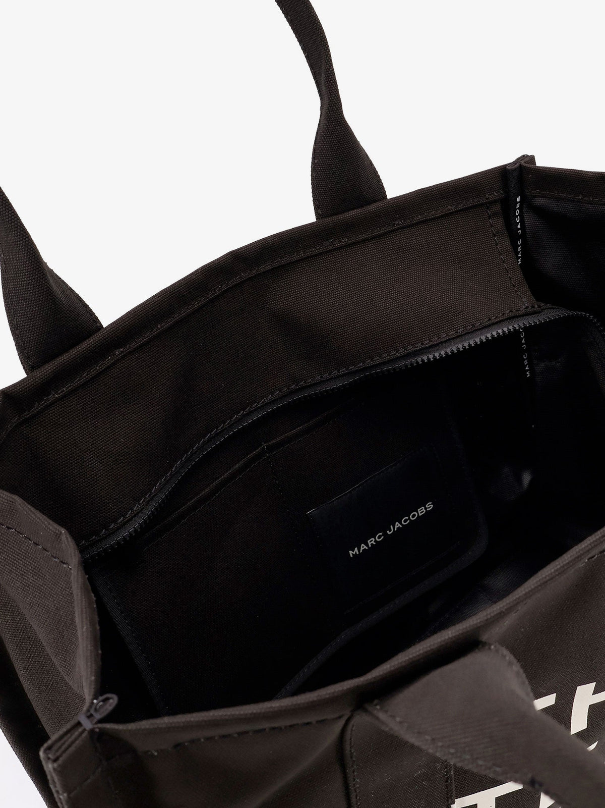 Marc Jacobs Canvas shopping bag with frontal logo - Black