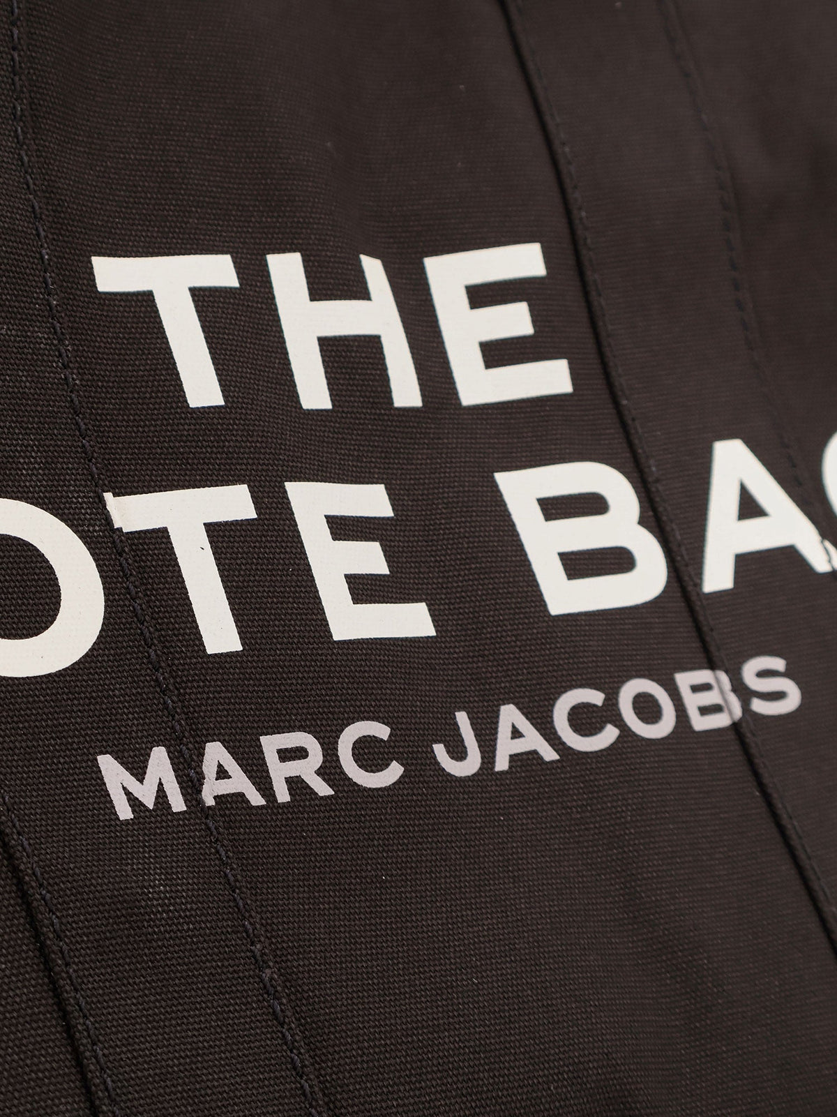 Marc Jacobs Canvas shopping bag with frontal logo - Black