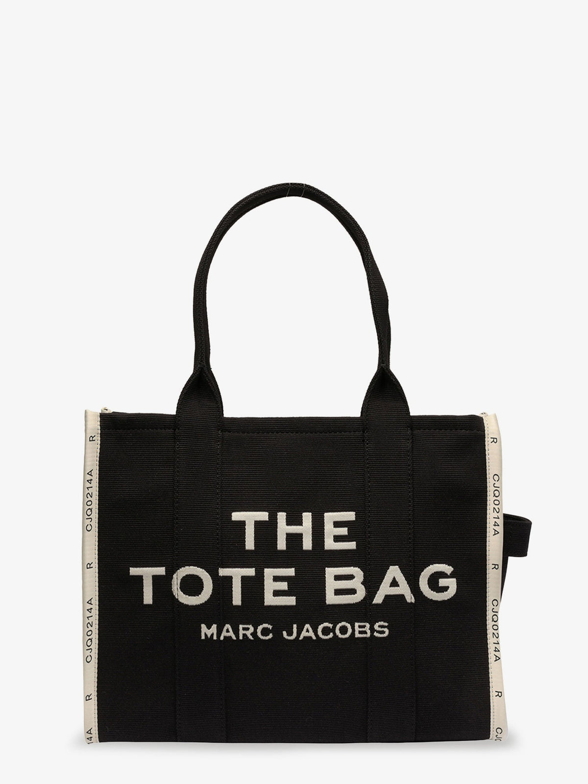Marc Jacobs Traveler Tote canvas shopping bag with logo on the front - Black