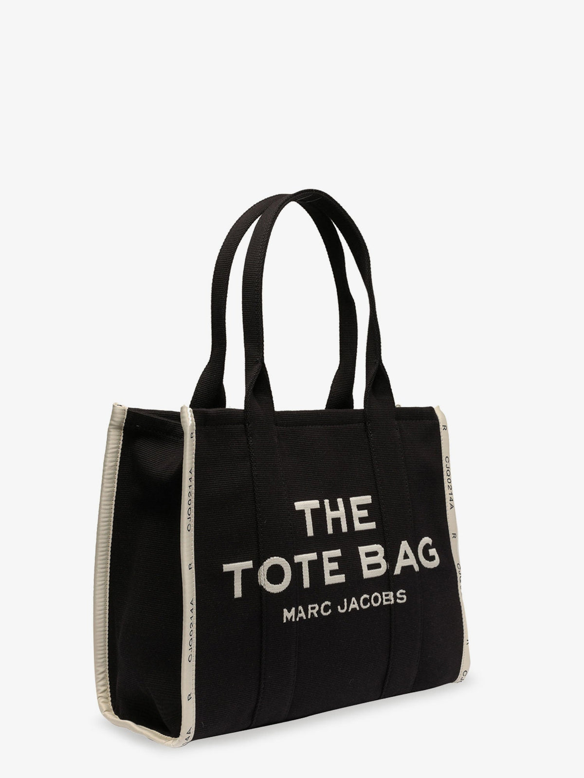 Marc Jacobs Traveler Tote canvas shopping bag with logo on the front - Black
