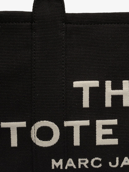Marc Jacobs Traveler Tote canvas shopping bag with logo on the front - Black