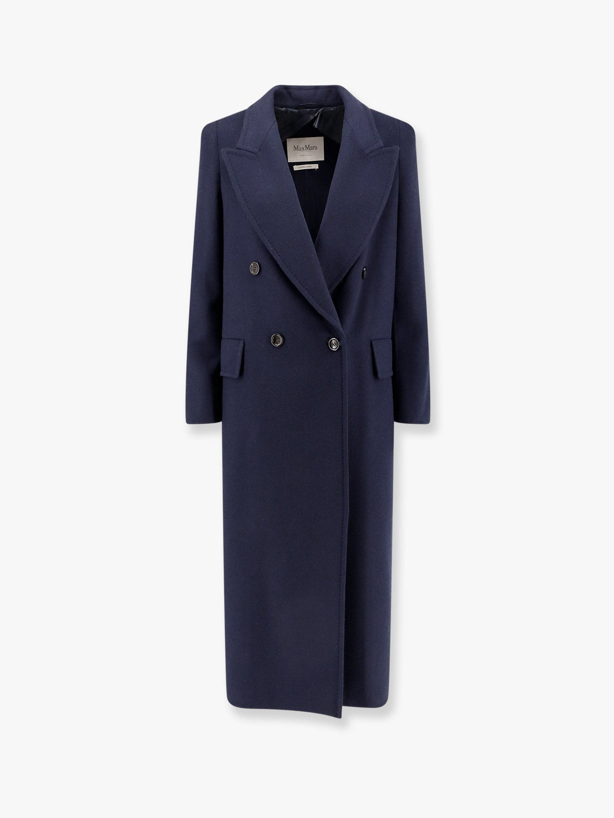 Max Mara Albania 1234 Max Mara sfilata virgin wool and cashmere coat - Blu