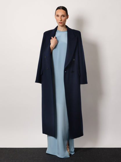 Max Mara Albania 1234 Max Mara sfilata virgin wool and cashmere coat - Blu