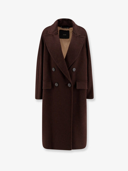 Max Mara Angus cashmere and alpaca coat - Marrone