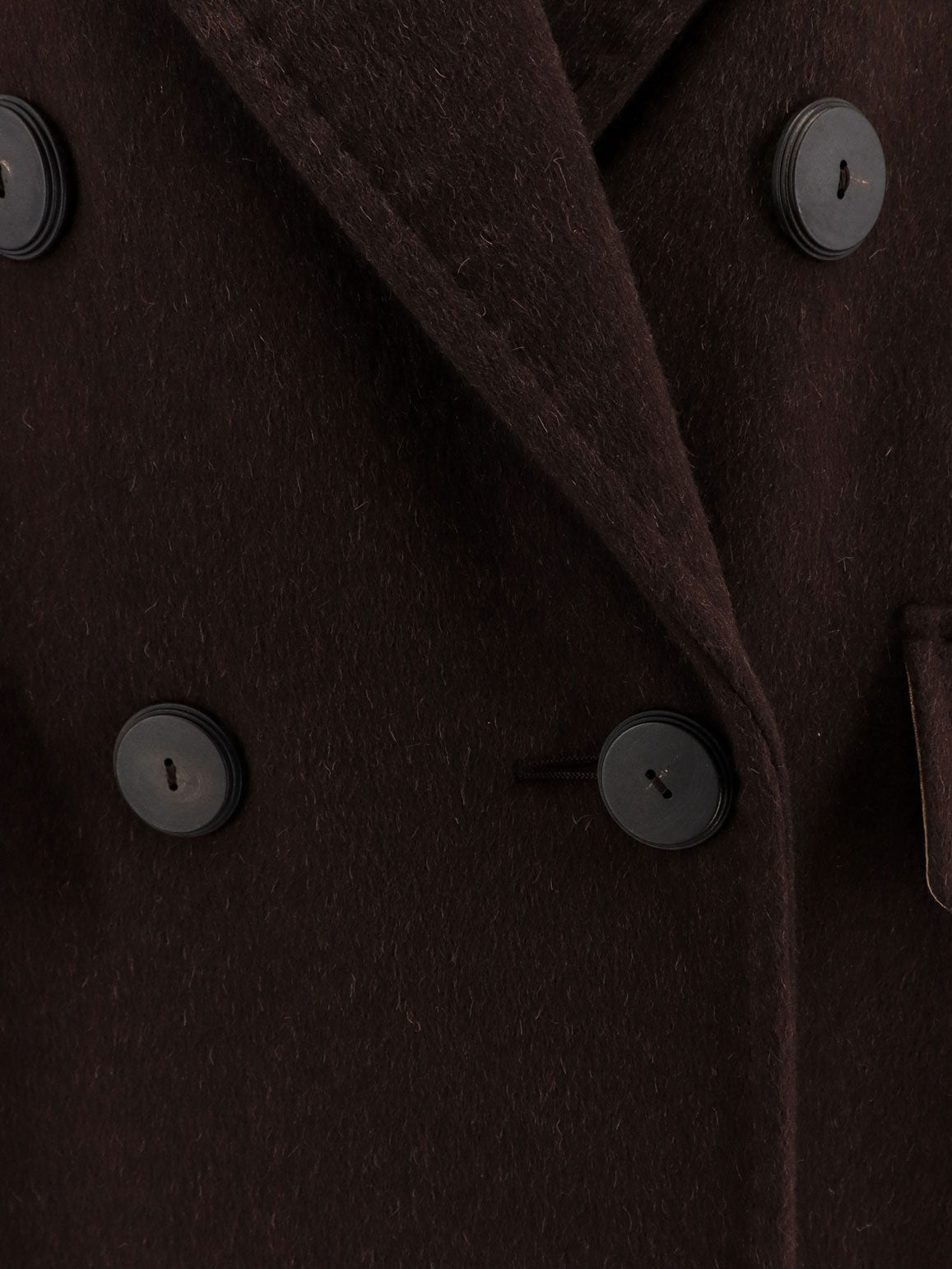 Max Mara Angus cashmere and alpaca coat - Marrone
